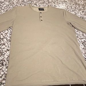 Cuts Green Long Sleeve Henley Size M